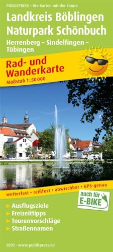 Landkreis Böblingen - Naturpark Schönbuch, Herrenberg - Sindelfingen - Tübingen: Rad- und Wanderkarte mit Ausflugszielen, Einkehr- & Freizeittipps, ... 1:50000 (Rad- und Wanderkarte: RuWK)