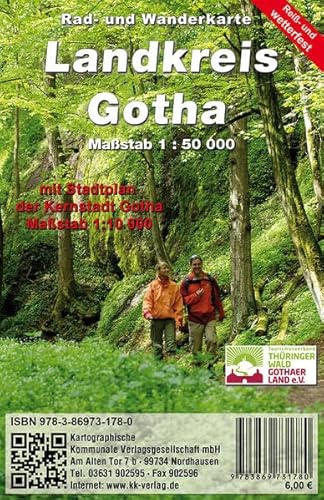 Landkreis Gotha: Rad- und Wanderkarte (Reiß- und wetterfest)