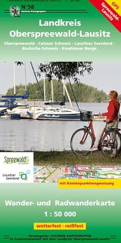 Landkreis Oberspreewald-Lausitz: Wander- und Radwanderkarte 1:50 000 GPS-Fähig wetterfest-reißfest mit Knotenpunktwegweisung