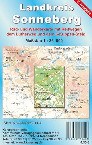 Landkreis Sonneberg: Rad- und Wanderkarte