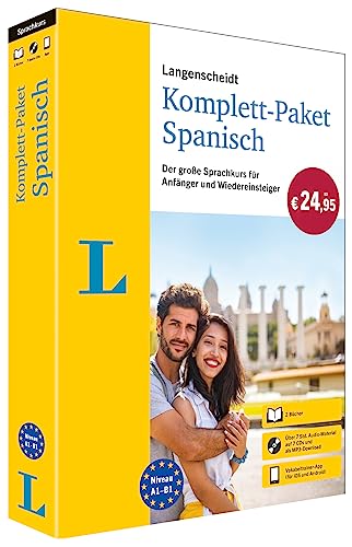Langenscheidt Komplett-Paket Spanisch: Sprachkurs zum Spanisch lernen für Anfänger und Wiedereinsteiger mit 2 Büchern, 7 CDs, Download und Vokabeltrainer-App von Langenscheidt