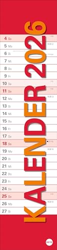Langplaner XL 2026: Praktischer Streifenkalender fürs Büro. Großer Wandkalender mit Datumsschieber. Terminkalender 2026 zum Eintragen. 16 x 70 cm (Bürokalender Heye) von Heye