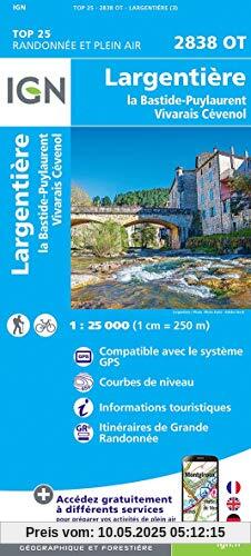 Largentière.la Bastide-Puylaurent Vivarais Cévenol 1:25 000