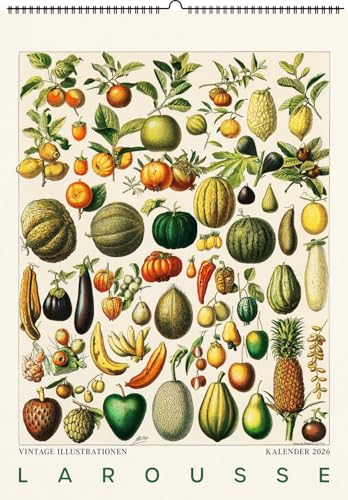 Larousse. Wandkalender 2026: Vintage-Illustrationen von Pierre Larousse von Favoritenpresse GmbH