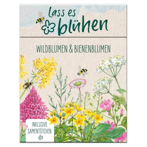 Lass es blühen - Wildblumen und Bienenblumen erkennen, inkl. Samentütchen: 50 Tipps und Steckbriefe zu Bienen- und Wildblumen – mit Samentütchen für deine eigene Blumenwiese (monbijou) von monbijou