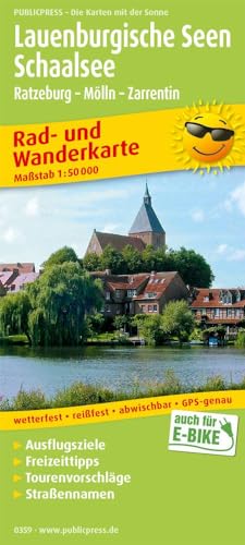 Lauenburgische Seen - Schaalsee: Rad- und Wanderkarte mit Ausflugszielen, Einkehr- & Freizeittipps, wetterfest, reissfest, abwischbar, GPS-genau. 1:50000 (Rad- und Wanderkarte: RuWK)