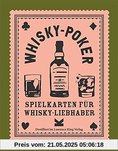Laurence King Verlag Whisky-Poker Kartenspiel, Pink