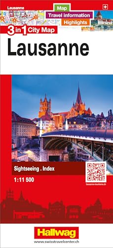 Hallwag Stadtplan Lausanne: 3 in 1: Stadtplan, Reiseinformationen und Highlights!