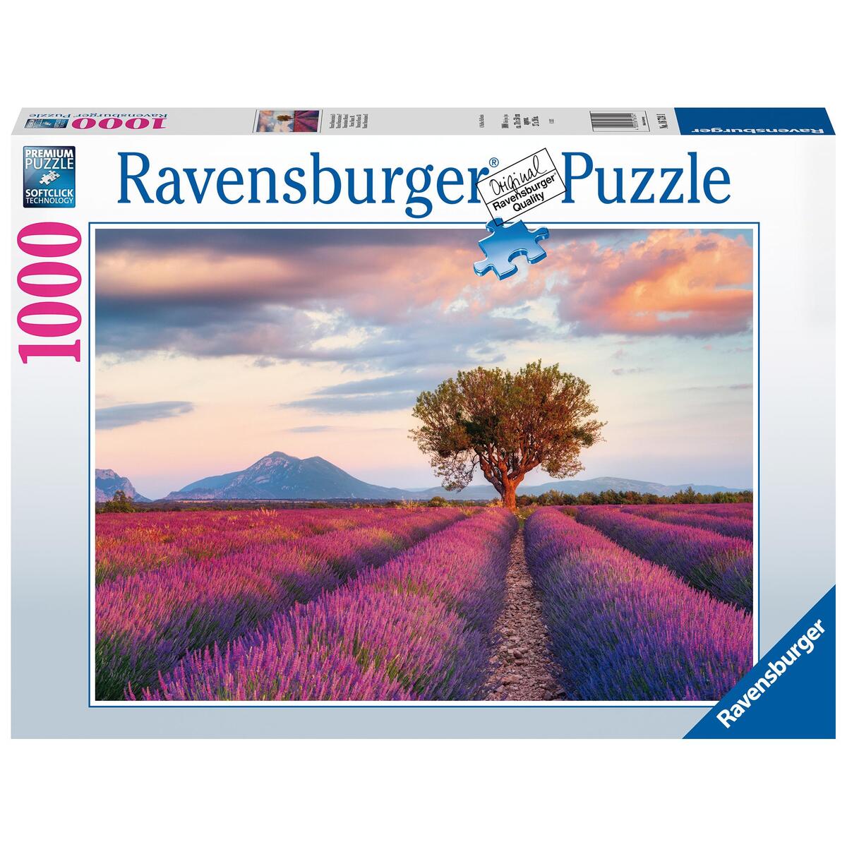 Lavendelfeld in der goldenen Stunde. Puzzle 1000 Teile Lavendelfeld in der goldenen Stunde. Puzzle 1000 Teile von Ravensburger Spieleverlag