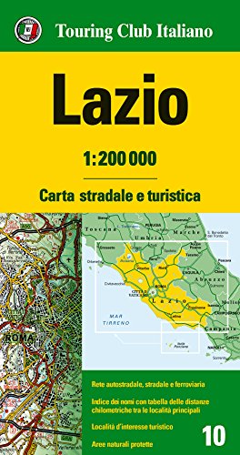 Lazio 1:200.000. Carta stradale e turistica von Touring