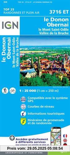 Le Donon.Obernai.Mont-Sainte-Odile.Vallée de la Bruche 1:25 000 Le Donon.Obernai.Mont-Sainte-Odile.Vallée de la Bruche 1:25 000