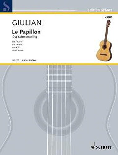 Le Papillon: 32 leichte Anfängerstücke. op. 50. Gitarre.: 32 Easy guitar pieces for beginners. op. 50. guitar. (Edition Schott)