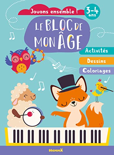 Le bloc de mon age (3-4 ans) - Jouons ensemble ! (Renard piano) - Activites, Dessins, Coloriages von HEMMA