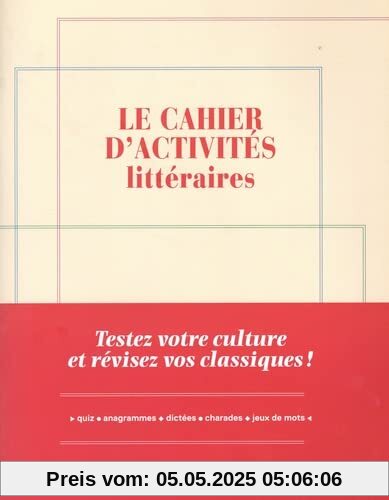 Le cahier de vacances litteraire