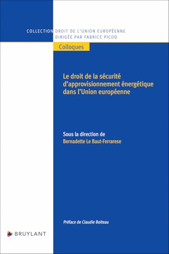 Le droit de la sécurité d'approvisionnement énergétique dans l'Union européenne Le droit de la sécurité d'approvisionnement énergétique dans l'Union européenne von BRUYLANT