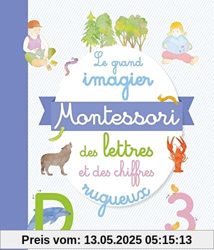 Le grand imagier Montessori lettres et chiffres rugueux