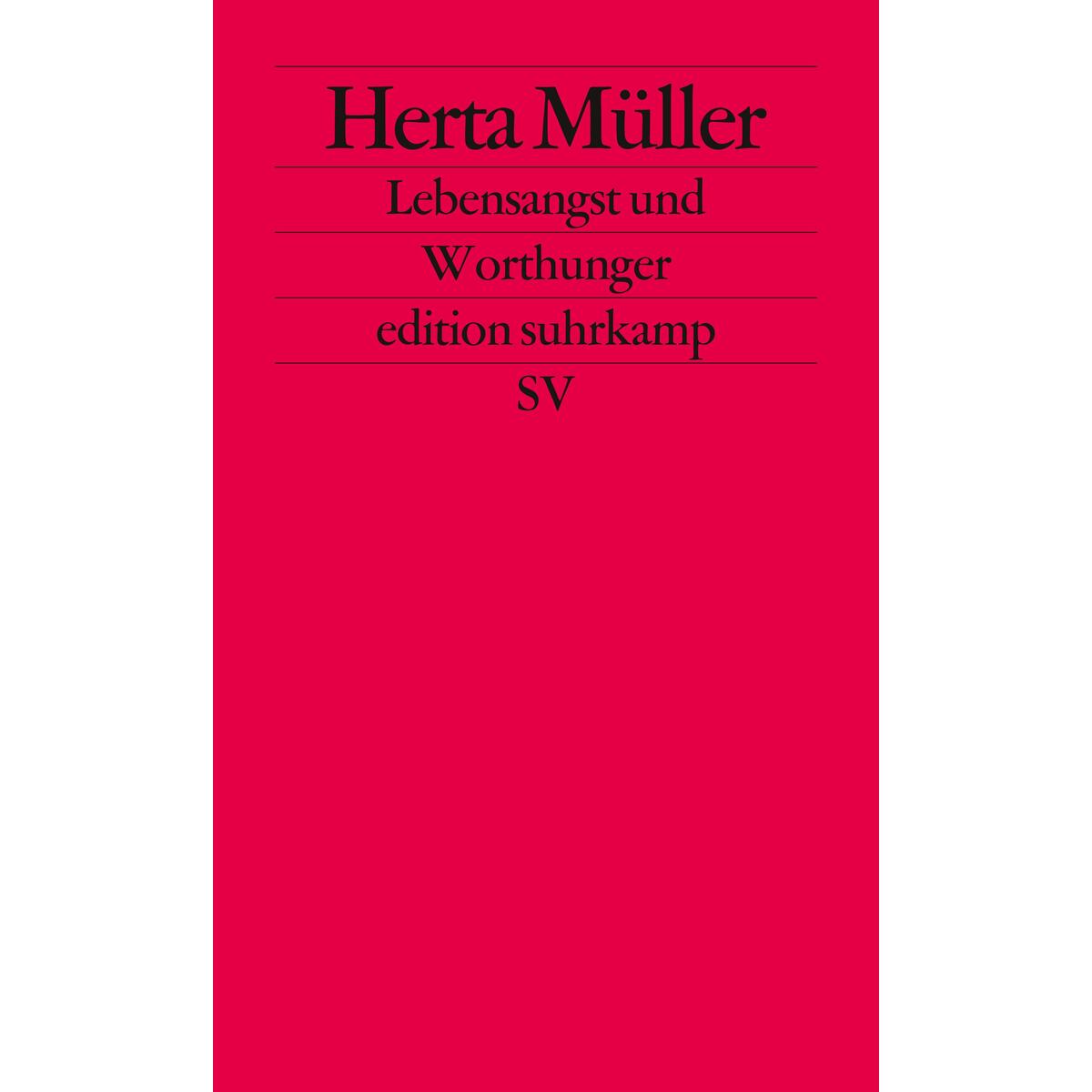 Lebensangst und Worthunger von Suhrkamp Verlag