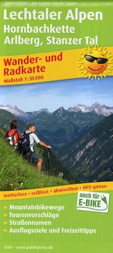 Lechtaler Alpen, Hornbachkette, Arlberg, Stanzer Tal: Wander- und Radkarte mit Ausflugszielen & Freizeittipps, wetterfest, reißfest, abwischbar, GPS-genau. 1:35000 (Wander- und Radkarte: WuRK) von Publicpress