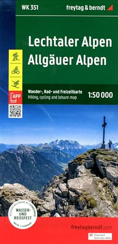 Lechtaler Alpen - Allgäuer Alpen, Wander-, Rad- und Freizeitkarte 1:50.000, freytag & berndt, WK 351: Mit APP, wasserfest und reißfest (freytag & berndt Wander-Rad-Freizeitkarten, Band 351) von Freytag-Berndt und ARTARIA