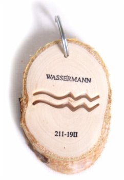 small foot 3656 - Sternzeichen Wassermann, 1 Stück Anhänger, Holzscheibe, 7x5cm von Legler
