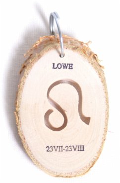 small foot 3662 - Sternzeichen Löwe, 1 Stück Anhänger, Holzscheibe, 7x5cm von Legler