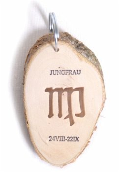 small foot 3663 - Sternzeichen Jungfrau, 1 Stück Anhänger, Holzscheibe, 7x5cm von Legler