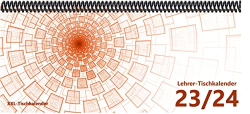 Lehrer - Tischkalender 2023/24: XXL-Tischkalender, Bunt-Kalender Tunnel orange 14,5 x 32,5 cm, quer, Juli 2023 - September 2024 von E & Z Verlag GmbH