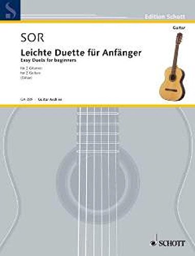 Leichte Duette für Anfänger: 2 Gitarren.: 2 guitars. (Edition Schott)