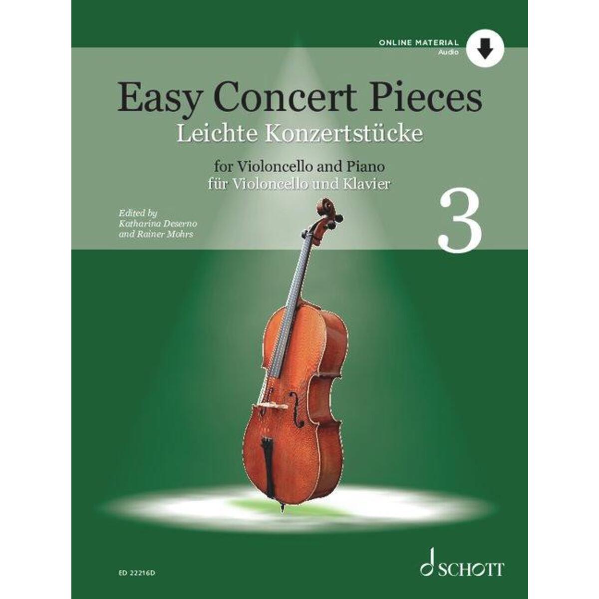 Leichte Konzertstücke Band 3. Violoncello und Klavier von Schott Music