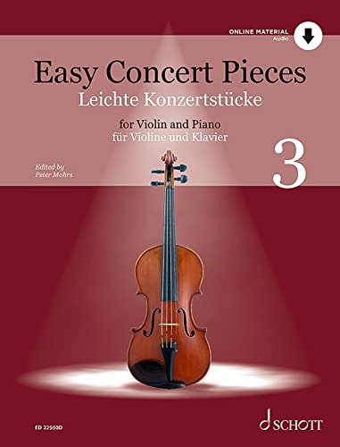 Leichte Konzertstücke: 16 beliebte Stücke aus 4 Jahrhunderten. Band 3. Violine und Klavier. (Easy Concert Pieces, Band 3)