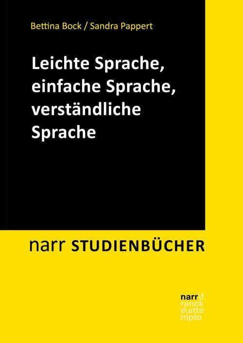 Leichte Sprache, Einfache Sprache, verständliche Sprache (Narr Studienbücher)