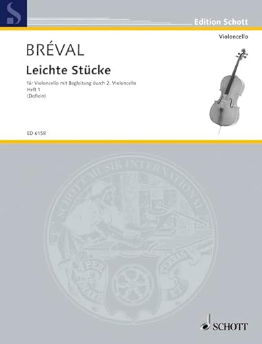 Leichte Stücke: Band 1. Violoncello mit Begleitung durch 2. Violoncello. Spielpartitur.: cello with accompaniment durch 2. cello. Partition d'exécution. (Edition Schott)