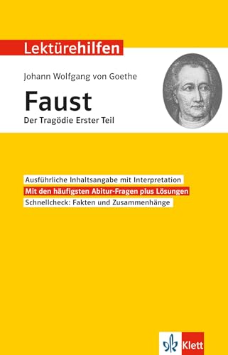 Klett Lektürehilfen Goethe Faust Der Tagödie erster Teil: Interpretationshilfe für Oberstufe und Abitur von Klett Lerntraining