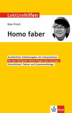 Lektürehilfen Max Frisch "Homo faber" von Klett Lerntraining