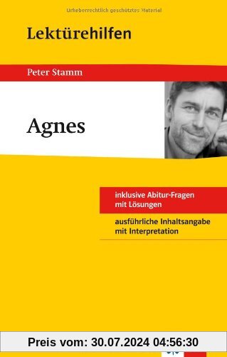 Lektürehilfen Peter Stamm Agnes: inklusive Abitur-Frage mit Lösungen. Ausführliche Inhaltsangabe mit Interpretation