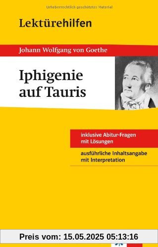 Lektürehilfen. Iphigenie auf Tauris: Sek. II