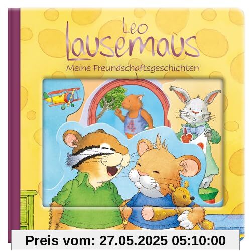 Leo Lausemau: Meine Freundschaftsgeschichten: Kinderbuch mit Geschichten zum Vorlesen für Kinder ab 2 Jahren und Fensterstanzungen zum Durchgucken