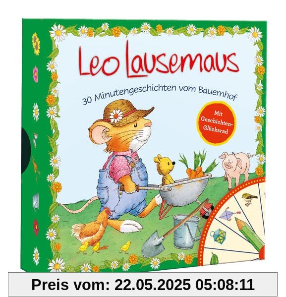 Leo Lausemaus - 30 Minutengeschichten vom Bauernhof: Geschichtenbox mit Glücksrad Vorlesegeschichten für Kinder ab 3 Jahre
