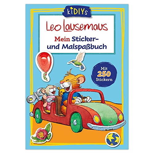 Leo Lausemaus Mein Sticker- und Malspaßbuch mit 250 Stickern: Kreativer Mal- und Stickerspaß für Kinder ab 3 Jahren (kiDIYs) von LINGEN