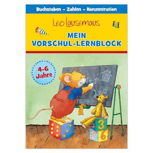 Leo Lausemaus - Mein Vorschul-Lernblock: Vorschulblock ab 5 Jahre, Rätselblock ab 5, Vorschul Geschenk für Jungen und Mädchen von Lingen Verlag