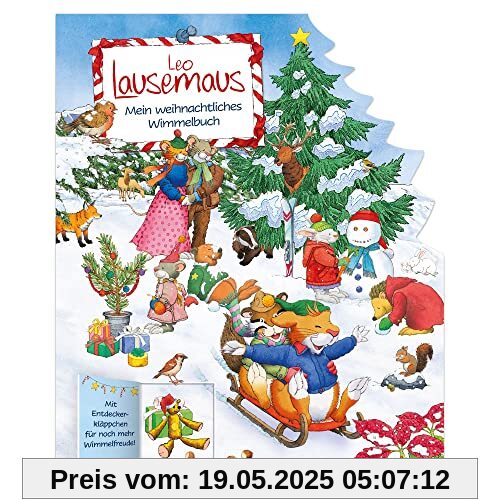 Leo Lausemaus - Mein weihnachtliches Wimmelbuch: Papp-Wimmelbuch mit Klappen zum Entdecken ab 3 Jahre