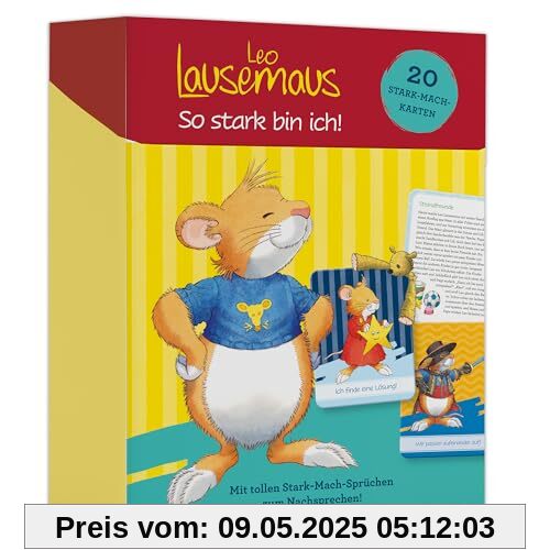 Leo Lausemaus So stark bin ich - Stark-Mach-Karten: 20 Karten mit motivierenden Sprüchen und kurzen Geschichten für Kinder ab 3 Jahren