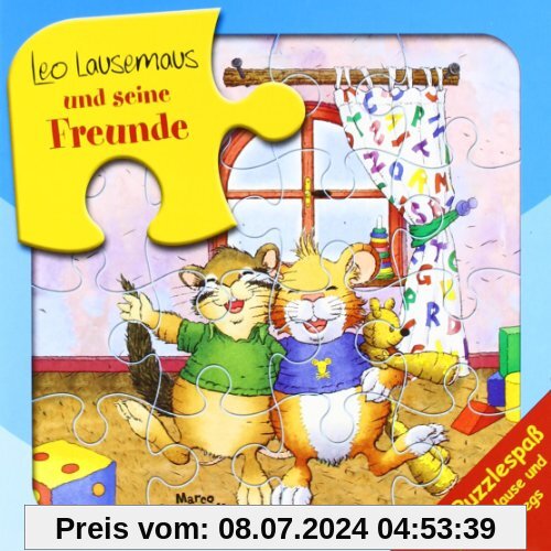 Leo Lausemaus und seine Freunde: Pappbuch mit 10 verstärkten Pappseiten mit 5 Puzzlen à 16 Puzzleteilen; mit 5 neuen Leo Lausemaus Geschichten