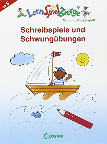 LernSpielZwerge Übungsblock: Schreibspiele und Schwungübungen für die Vorschule