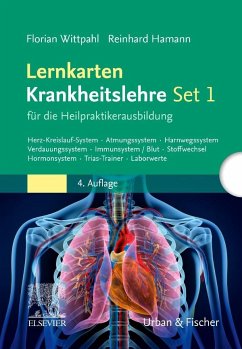 Lernkarten Krankheitslehre Set 1 für die Heilpraktikerausbildung von Elsevier, München