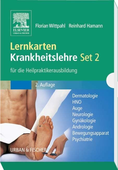 Lernkarten Krankheitslehre Set 2 für die Heilpraktikerausbildung: Dermatologie, HNO, Auge, Neu...
