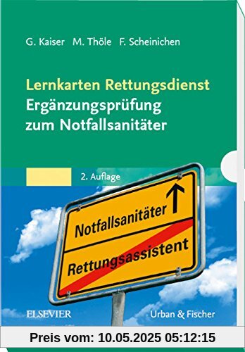 Lernkarten Rettungsdienst - Ergänzungsprüfung zum Notfallsanitäter