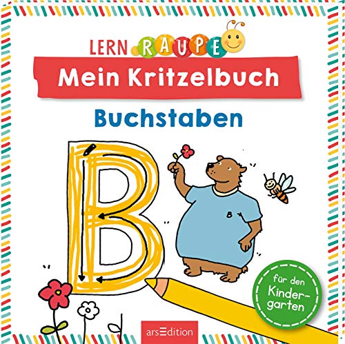 Lernraupe – Mein Kritzelbuch Buchstaben: Lustiger Doodlespaß für Kindergartenkinder