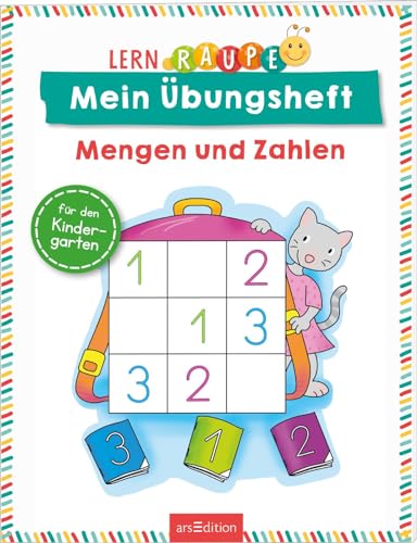 Lernraupe – Mein Übungsheft – Mengen und Zahlen: Für den Kindergarten | Aufgaben und Übungen für Kinder ab 3 Jahren Lernraupe – Mein Übungsheft – Mengen und Zahlen: Für den Kindergarten | Aufgaben und Übungen für Kinder ab 3 Jahren