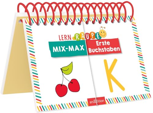 Lernraupe – Mix-Max Erste Buchstaben: Spielend lernen | Zum Buchstabenlernen ganz ohne Stift und Lesekompetenz von arsEdition GmbH